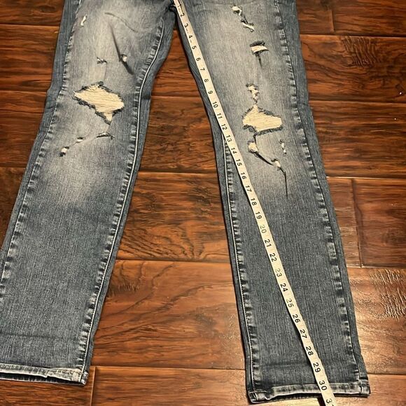 Torrid Bombshell Straight High Rise Distressed Ripped Denim Jeans Contem… - Picture 5 of 12